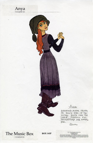  Early Anya character designs for ऐनस्टेशिया
