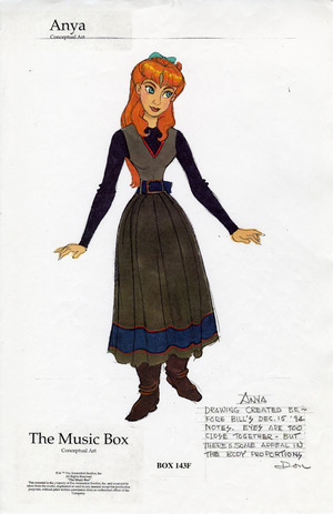  Early Anya character designs for anastasia