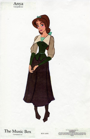  Early Anya character designs for Анастасия