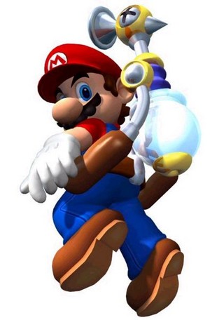  Mario and FLUDD once meer