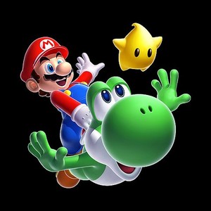  Mario and Yoshi in luar angkasa