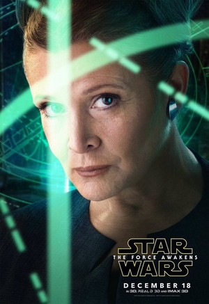  bituin Wars: The Force Awakens Character Poster - Princess Leia