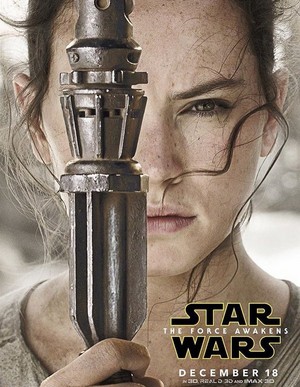  星, つ星 Wars: The Force Awakens Character Poster - Rey