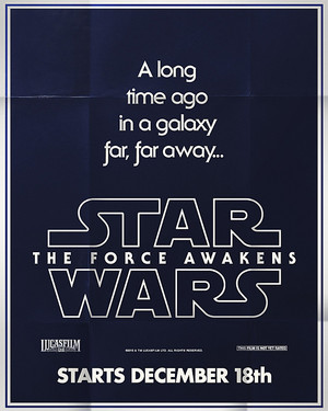  ster Wars: The Force Awakens - Retro Poster