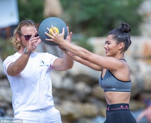  Vanessa on a bootcamp training in Ibiza