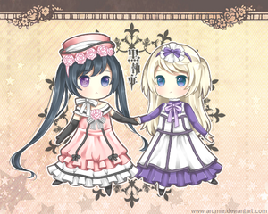  ciel and alois girl outfits Чиби