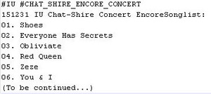  151231 IU 'CHAT-SHIRE' Encore concert