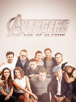  AoU Cast Group 사진 the avengers