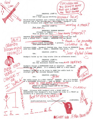  Deadpool's Script Notes