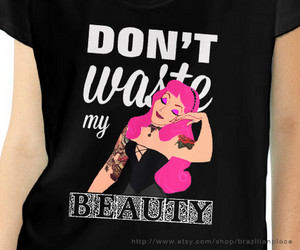  Don't Waste my Beauty Aurora Punk Rock Tee