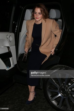  Emma leaving the screening of The True Cost in लंडन [yestarday]