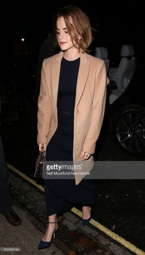  Emma leaving the screening of The True Cost in लंडन [yestarday]