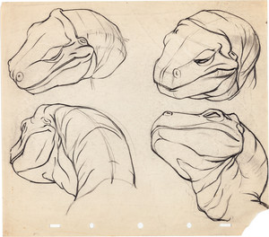  Fantasia Rite of Spring T-Rex Model Sheet Drawing