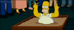 Homer Simpson taunting karma