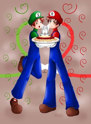  Italy brothers in same clothes as Mario and Luigi