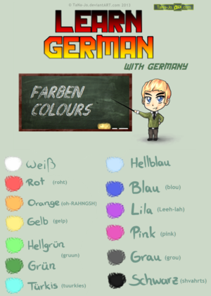 Learn German Colours by tana jo 