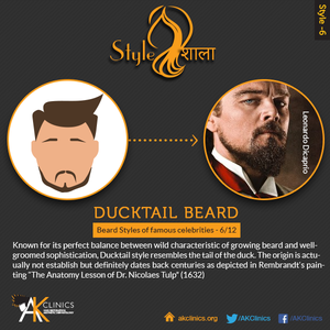 Leonardo Dicaprio with Ducktail Beard Style (Styleshala)