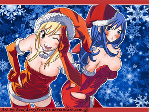  Lucy and Juvia Sexy क्रिस्मस