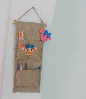  Miss La Sen uithangbord hanging burlap storage Bag