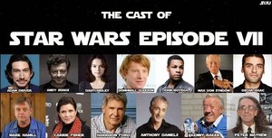  the cast of SW:The Force Awakens