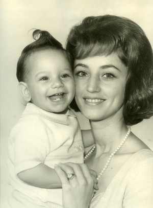 Baby John Stamos and his mother