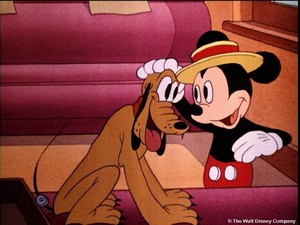 Walt Disney larawan - Pluto the Pup & Mickey mouse