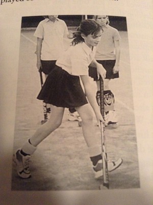  Emma playing field hockey in 2002