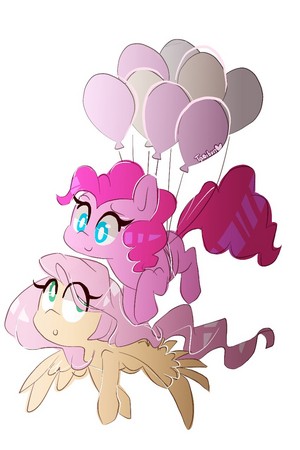  Fluttershy and pinkie pie