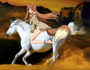  Holo ride on her beautiful white horse