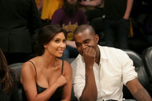  Kanye West and Kim Kardashian West