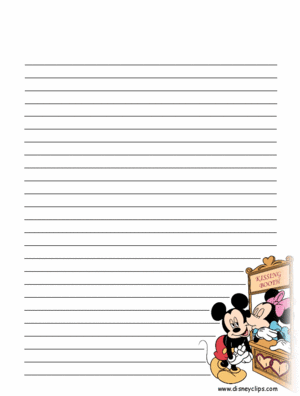 Mickey and Minnie Mouse stationary 