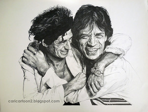  Portrait of Mick Jagger and Keith richards - Rolling Stones