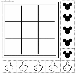  Walt ডিজনি Crafts - Mickey মাউস Tic Tac Toe Game