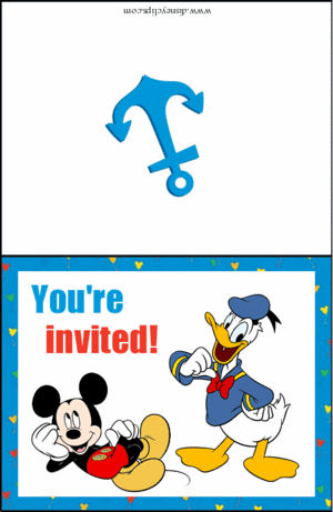  Walt डिज़्नी Crafts - Mickey माउस and Donald बत्तख, बतख Card
