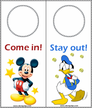 Walt ডিজনি Crafts - Mickey মাউস & Donald হাঁস Door Hanger