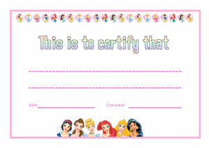  Walt 디즈니 Crafts - Snow White, Belle, Cinderella, Ariel, Aurora, and 재스민 속, 재 스민 Certificate