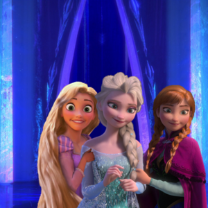  Elsa, Anna and Rapunzel