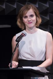  Emma In HeForShe Magenta for International Women's día on March 8, 2016 in New York City.