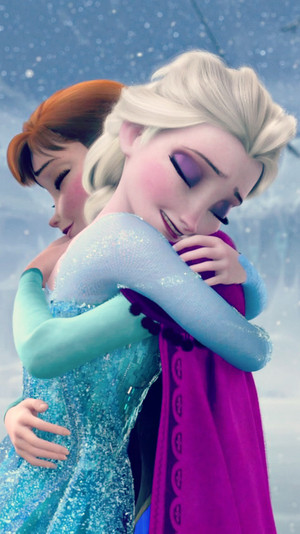  Frozen Anna and Elsa phone پیپر وال