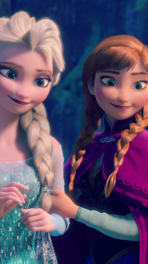  Frozen - Uma Aventura Congelante Elsa and Anna phone wallpaper