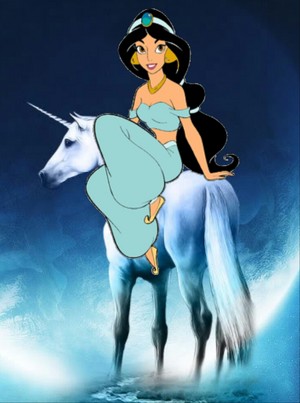  Princess жасмин with a Unicorn