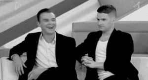  Theo's laughing Adam isn't gif