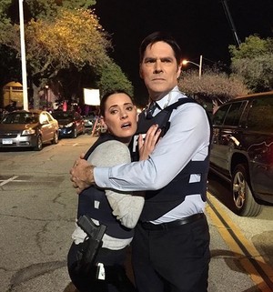  Thomas and Paget on set of Episode 11x09 :))