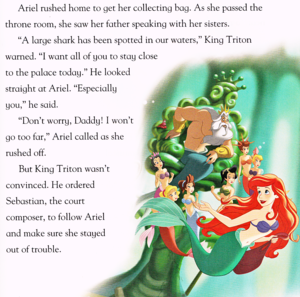  Walt ডিজনি Book Scans - The Little Mermaid: হাঙ্গর Surprise (English Version)