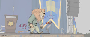  Zootopia - Mayor Lionheart एनीमेशन draw overs