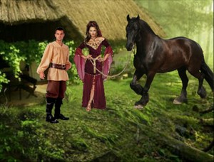  An Hot Charming Enchantress brought the Young Peasant Boy an Horse