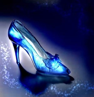 Blue glass slipper
