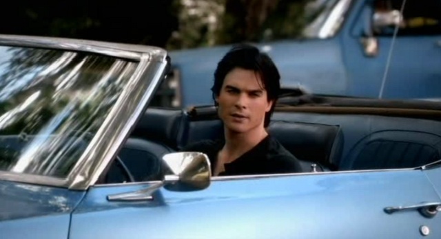Damon in his car