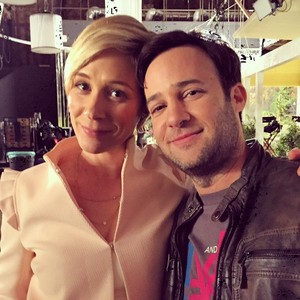  Danny Strong and Liza Weil on set of Gilmore Girls