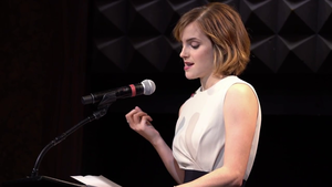 Emma Watson HeforShe Arts Week opening speech screencaps